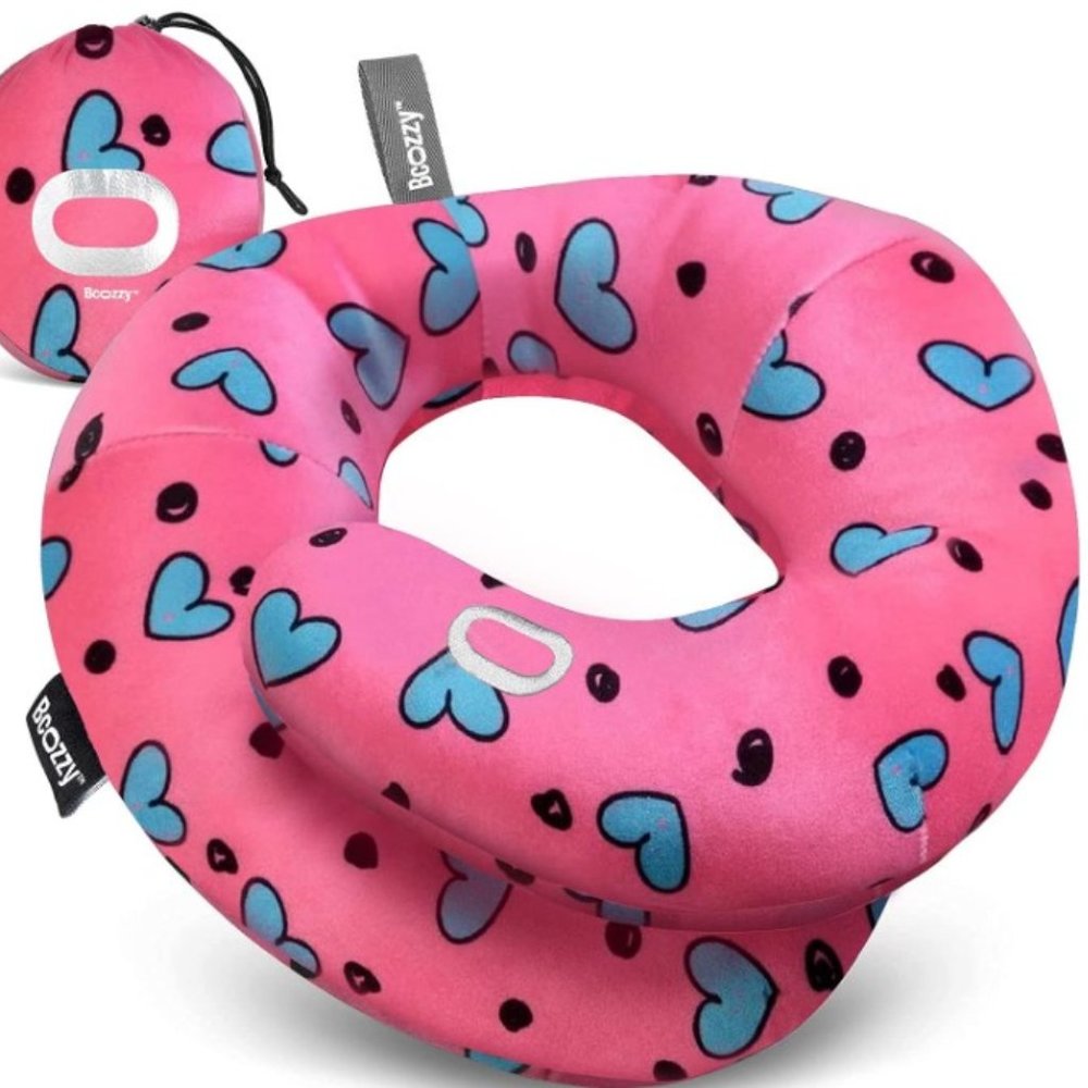 BCOZZY 3-7 y/o Kids Travel Pillow - Washable, Small Size, Hearts